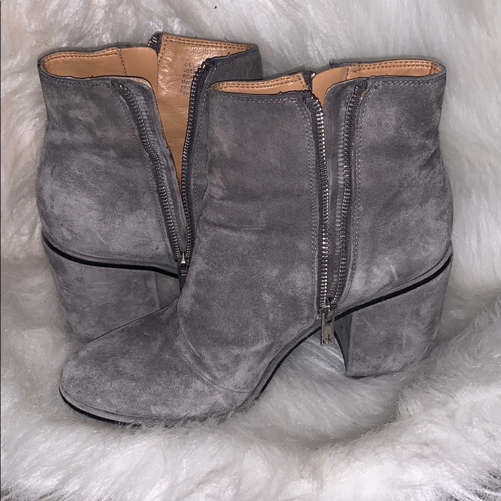 Calvin Klein Grey Suede Booties
